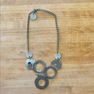 Aitkens Pewter Medium Venus necklace.